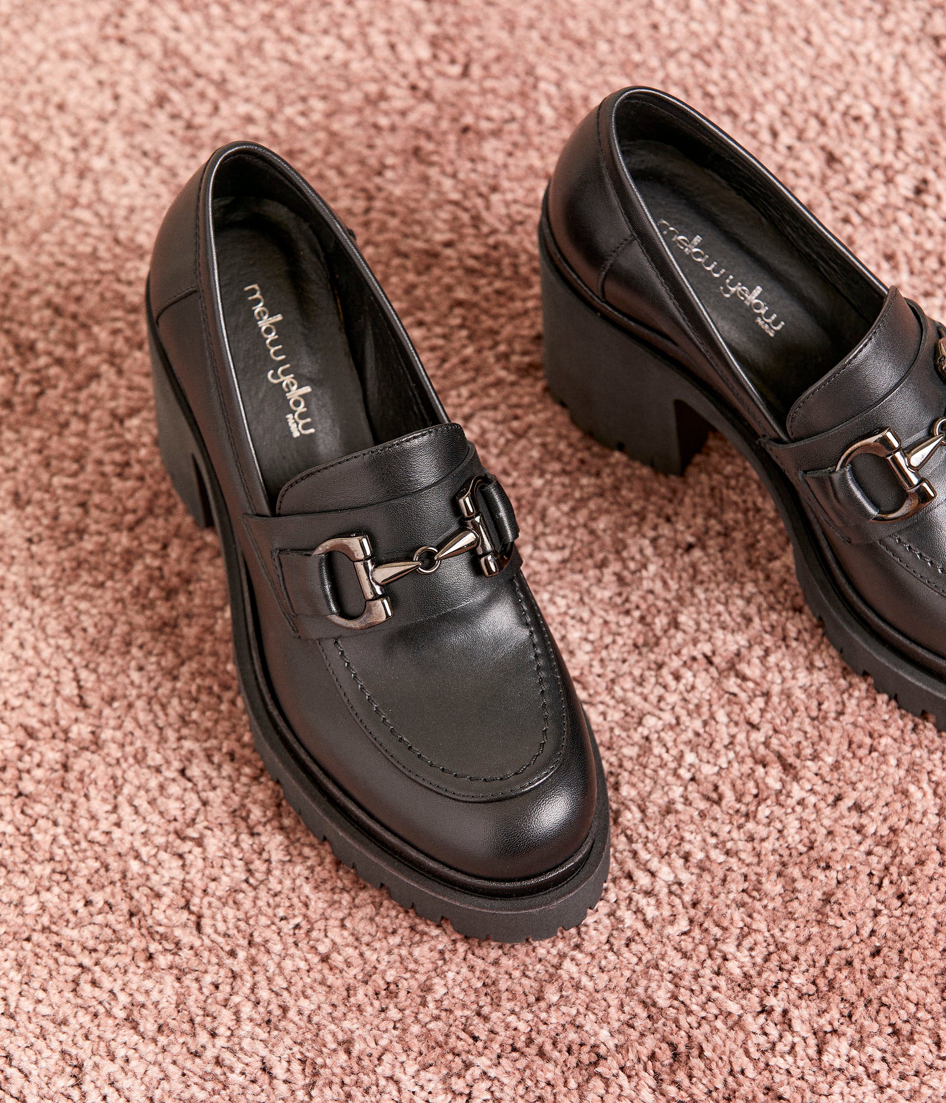 Mocassins crantés cuir Pernille