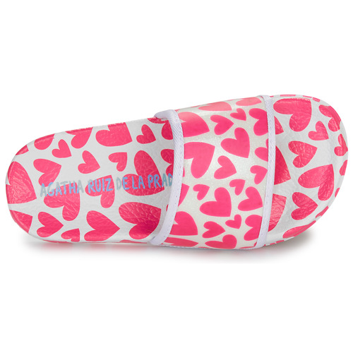 Agatha Ruiz de la Prada - FLIP FLOP CORAZONES - Blanc / Rose