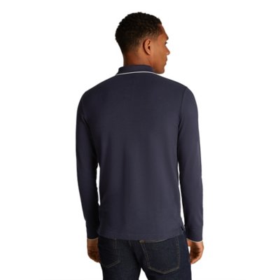 Polo à manches longues homme Stretch Pique Tipping CALVIN KLEIN