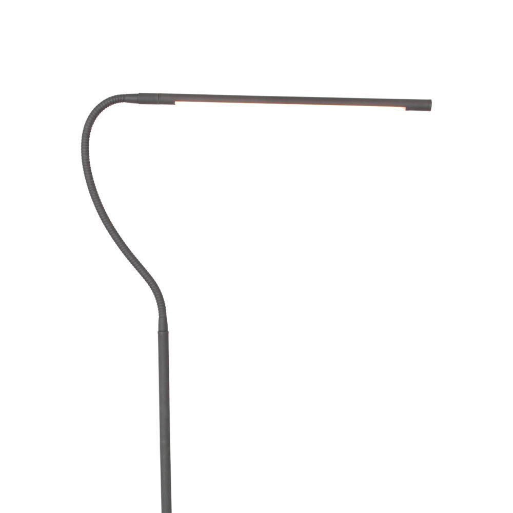 LED vloerlamp Serpent in zwart, 6W, 600lm