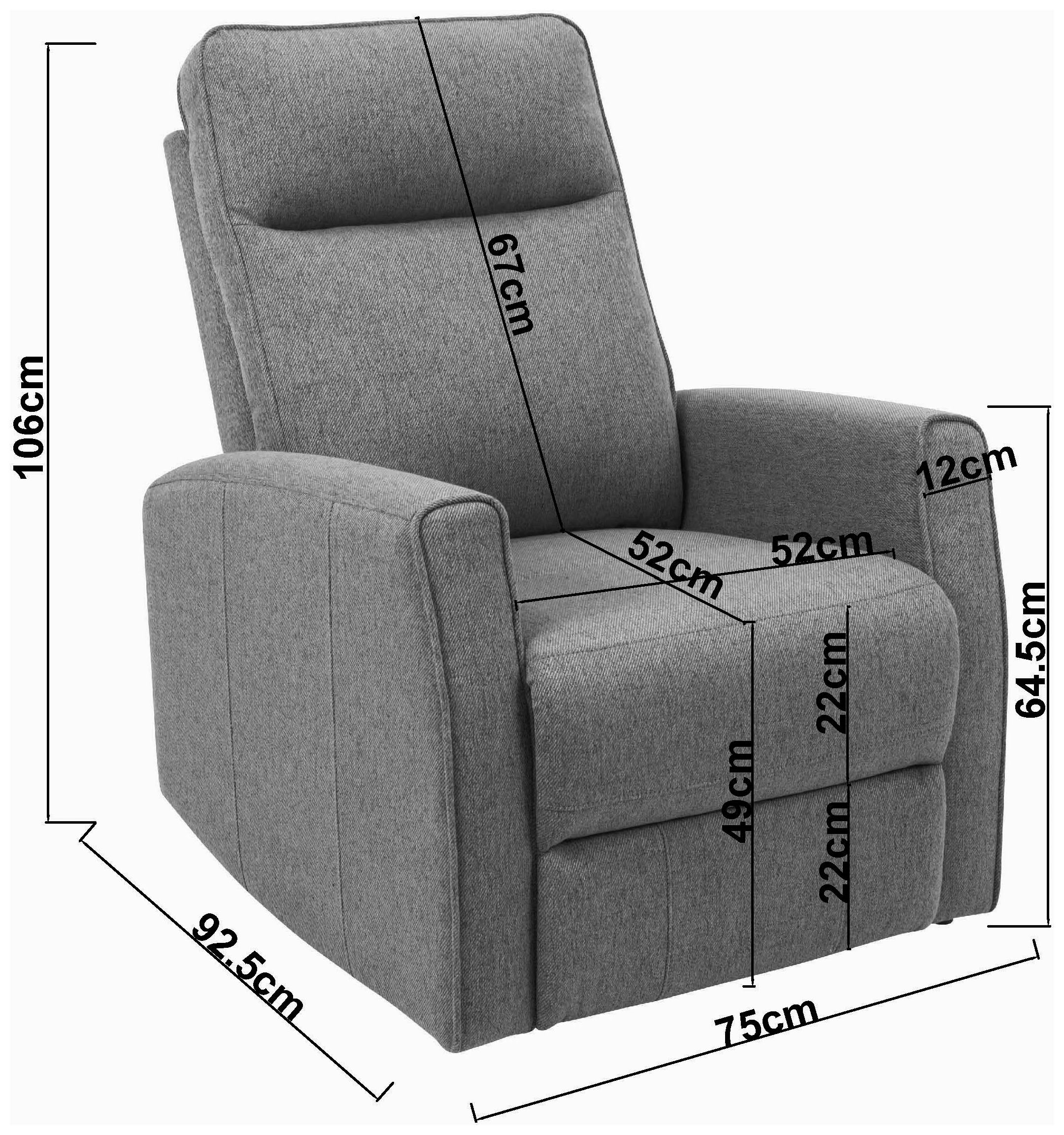 GOODproduct Relaxsessel »KAYLI mit Schaukel-, Dreh und Liegefunktion, Webstoff, Federkern« Lesesessel, TV-Sessel mit Reclinerfunktion, 360° drehbar