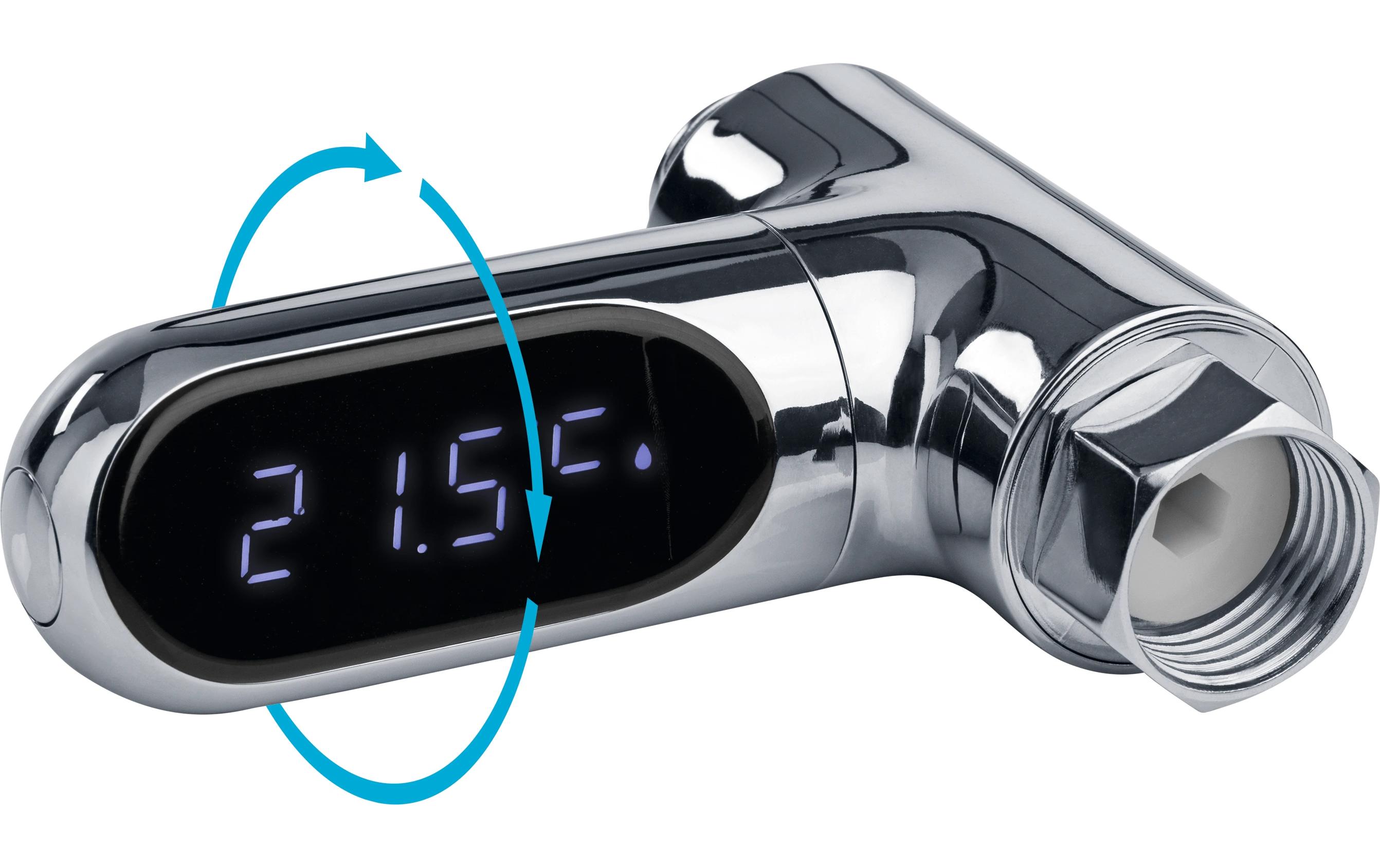 Thermometer Wasserarmaturen LED Durchlaufthermometer, 5-85C1/2' Anschluss LED-Durchlaufthermometer