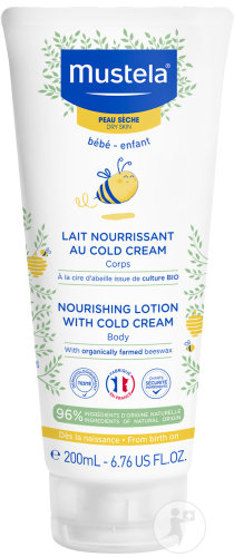 Mustela Bébé Lait Nourrissant Au Cold Cream Corps Peau Sèche Tube 200ml