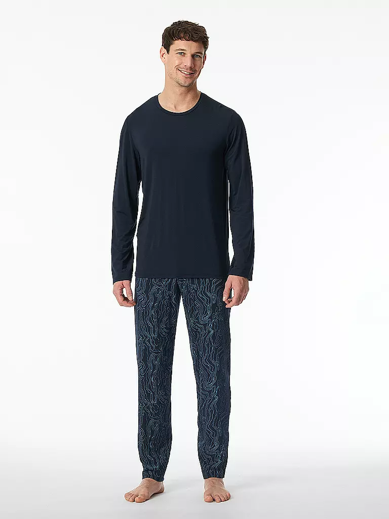 SCHIESSER Pyjama  blau