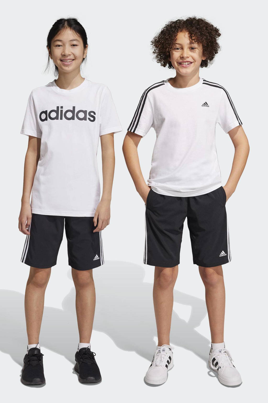 adidas sportshort zwart/wit