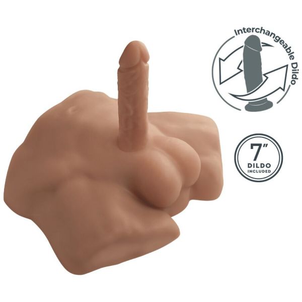 Silexd Apollo S Realista Meio Torso Masculino Caramelo