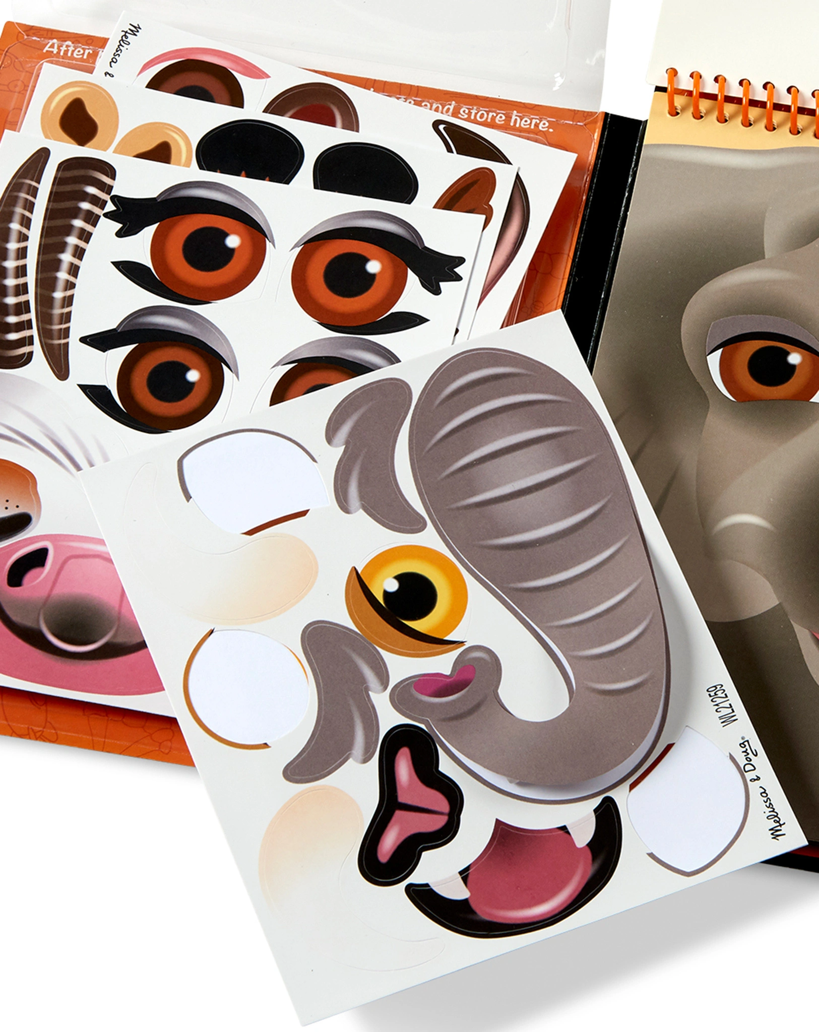 Sticker-Spiel MAKE A FACE - SAFARI in bunt