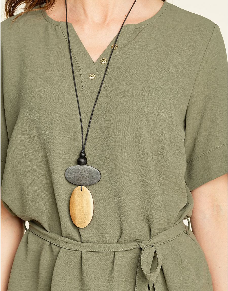 Blouse habillée kaki