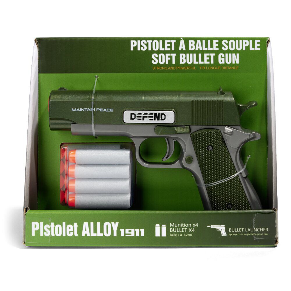 Pistolet fléchette plastique - 4 modèles