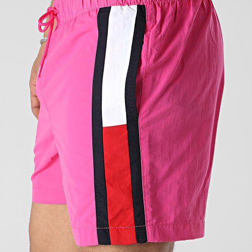 Short De Bain A Bandes Medium Drawstring 2730 Rose