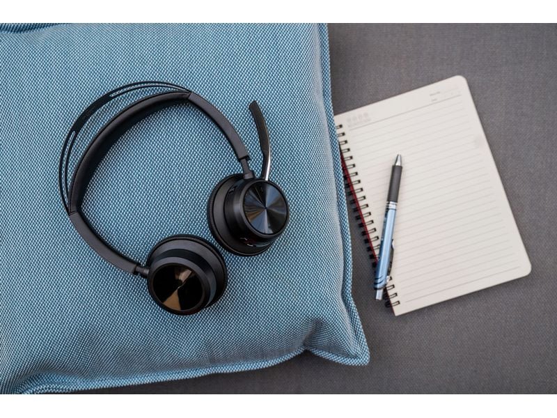 HP Headset Poly Voyager Focus 2 UC USB-C inkl. Ladestation Stereo Bluetooth-Headset