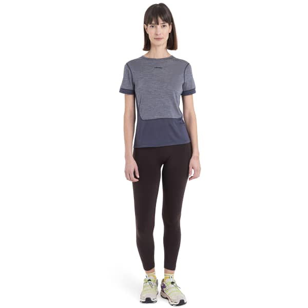 T-shirt randonnée ICEBREAKER W MERINO 125 ZONEKNIT ENERGY WIND SS TEE GRAPHITE/GRAPHITE HTHR/CB