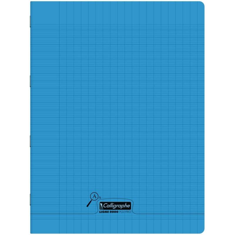 Cahier piqué 8000 POLYPRO Déficients visuels 24x32 cm 96 pages grands carreaux 2, 5mm agrandi 10/10 90 g - Assortis
