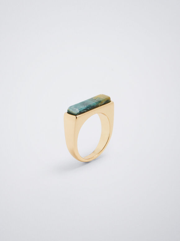 Anel de sinete esmaltado - Multicolorido