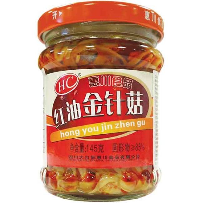 Huichuan Enoki Paddenstoeken in Chili-Olie 145g