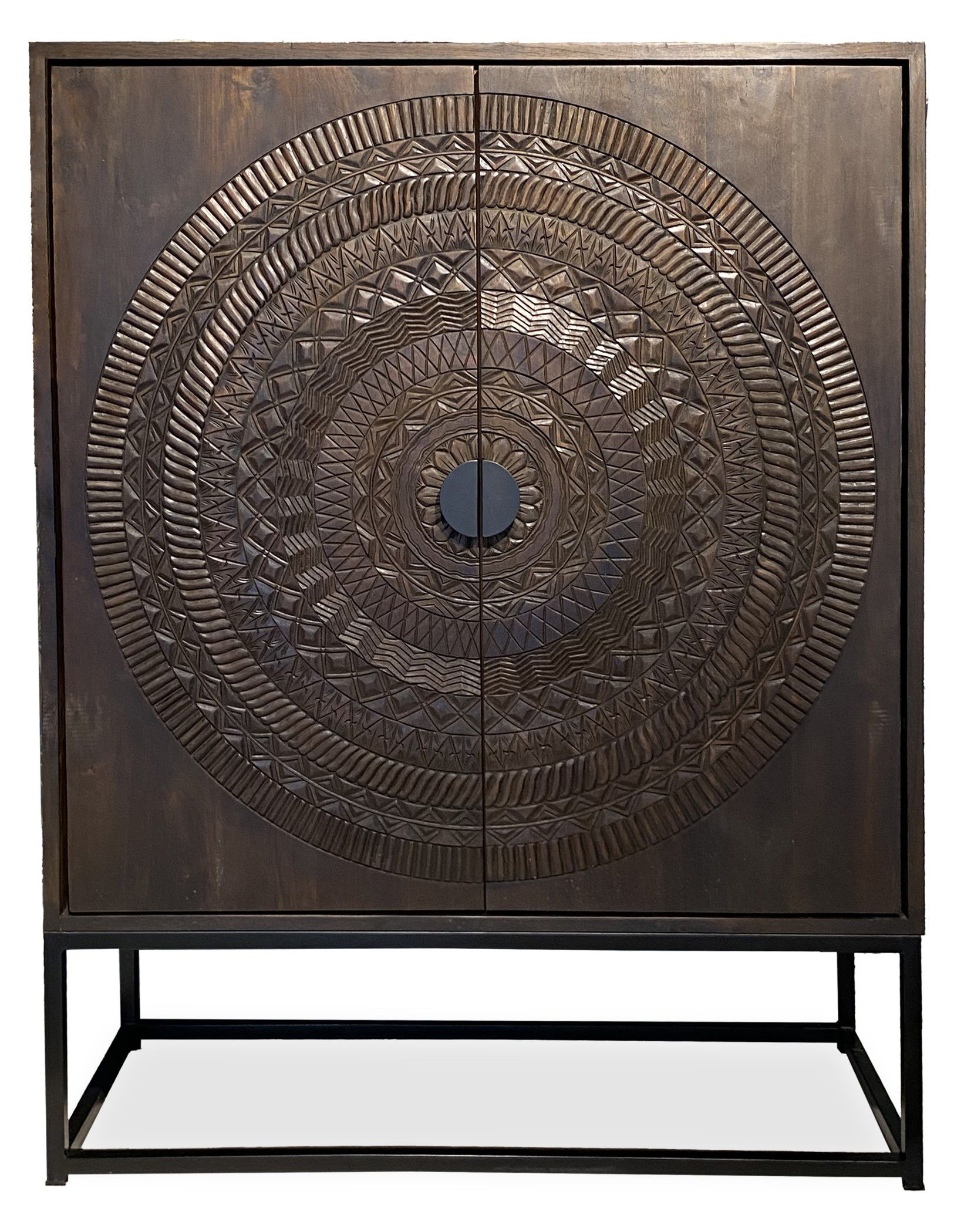 Bergkast Carved Cabinet B140 x D40 x H180 cm