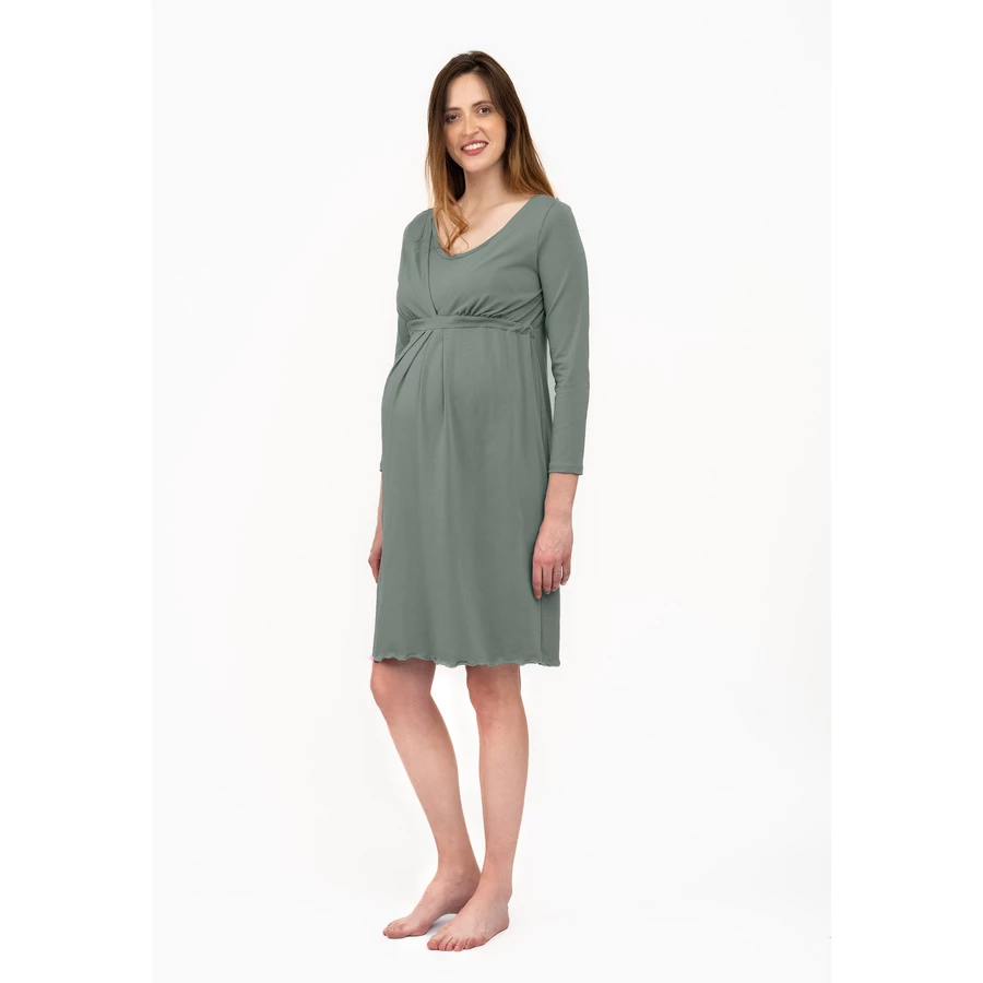 Cool Mama Umstands- und Stillnachthemd 2 in 1 Olive