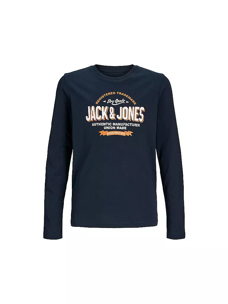 JACK & JONES Jungen Langarmshirt  JJELOGO dunkelblau