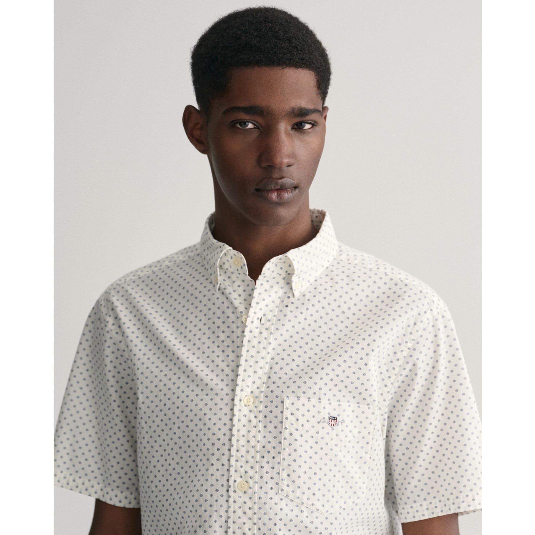 Gant REG MICRO PRINT SS SHIRT MARINE S