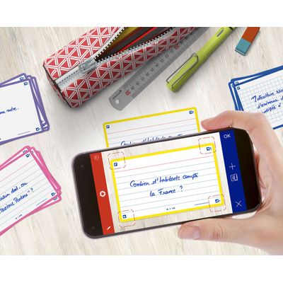 Oxford FLASH 2.0 - Pack de 32 cartes - A7 - ligné - jaune