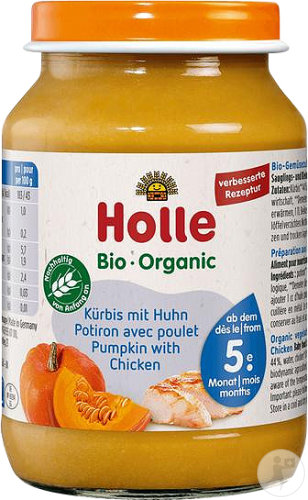 Holle Potiron Avec Poulet Dès 5 Mois Bio Pot 190g