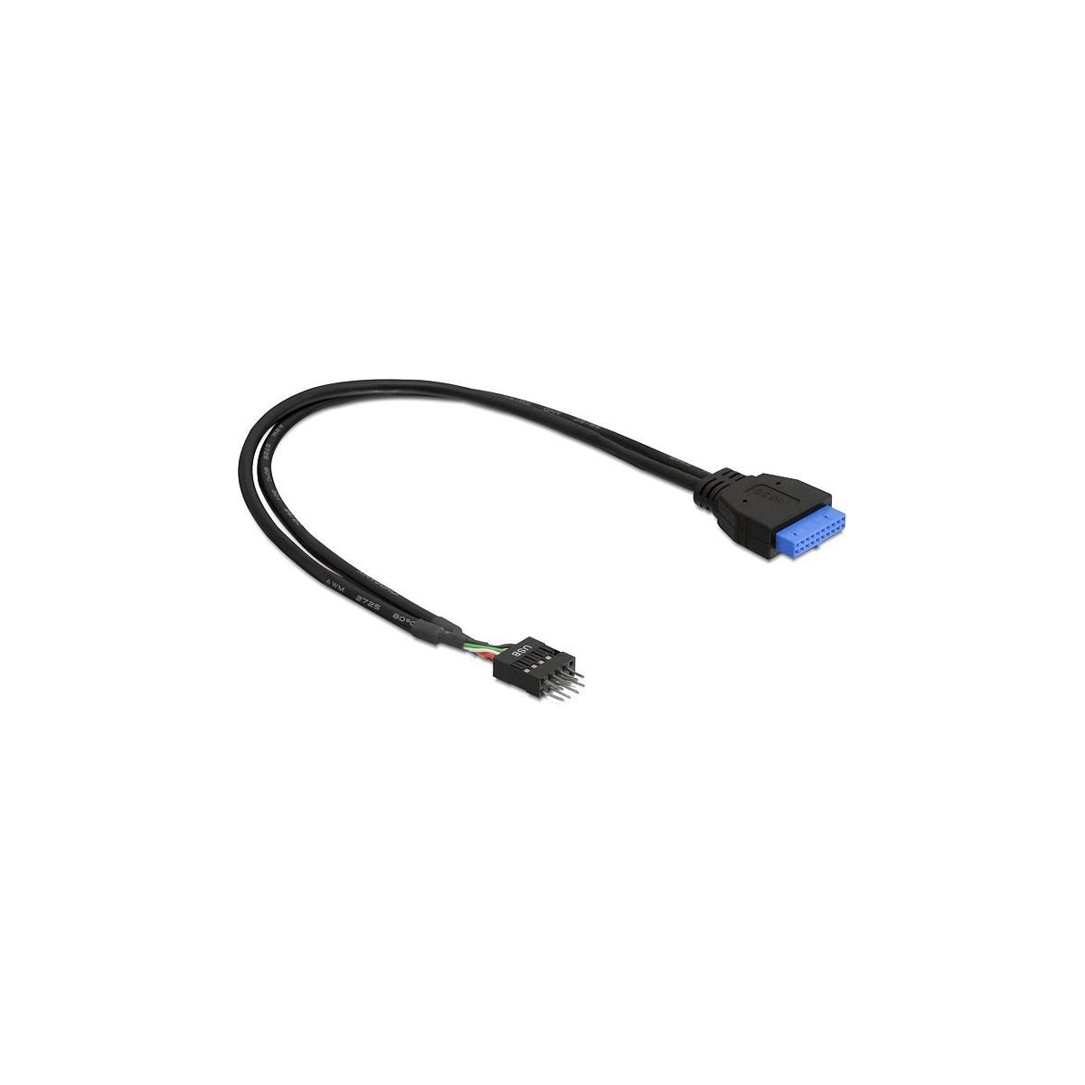 DeLOCK intern kabel for USB 3.0, IDC20 hu - IDC10 ha, 0,3m, svart