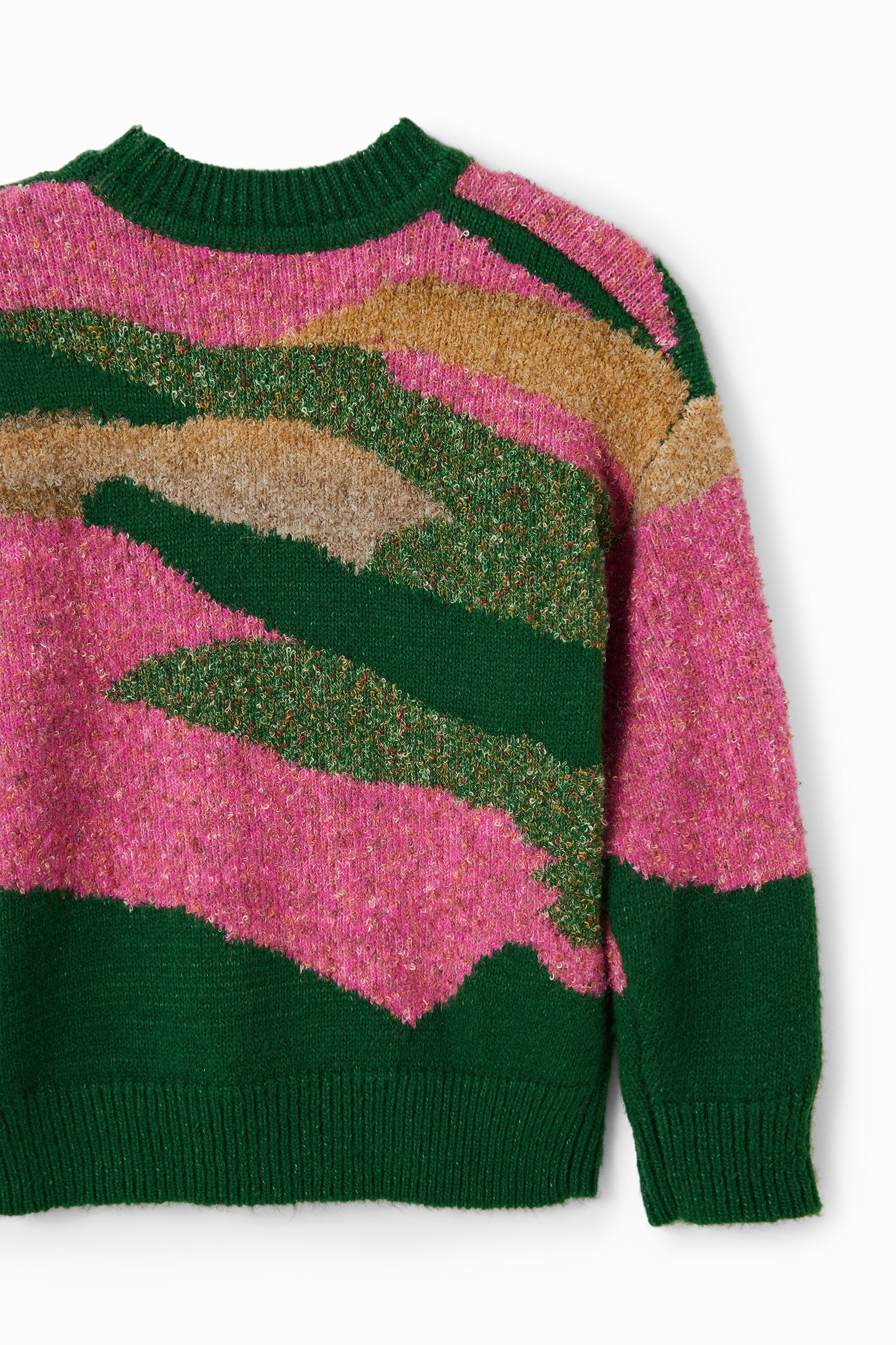 Pull jacquard broderies