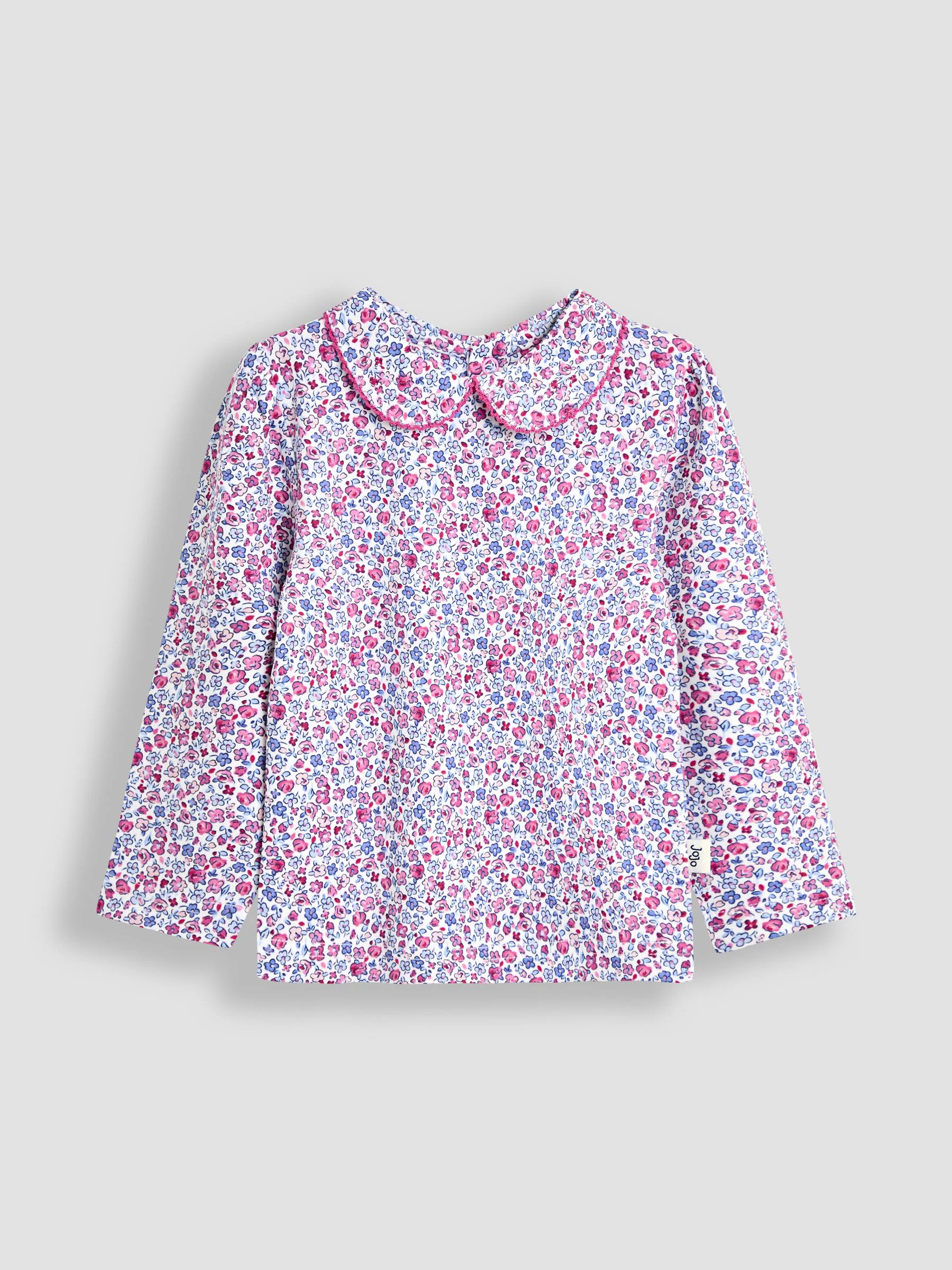 Roze met vrolijke print - JoJo Maman Bébé Peter Pan Top