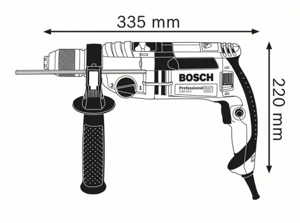 Bosch SLAGBOREMASKINE GSB 24-2 L-CASE