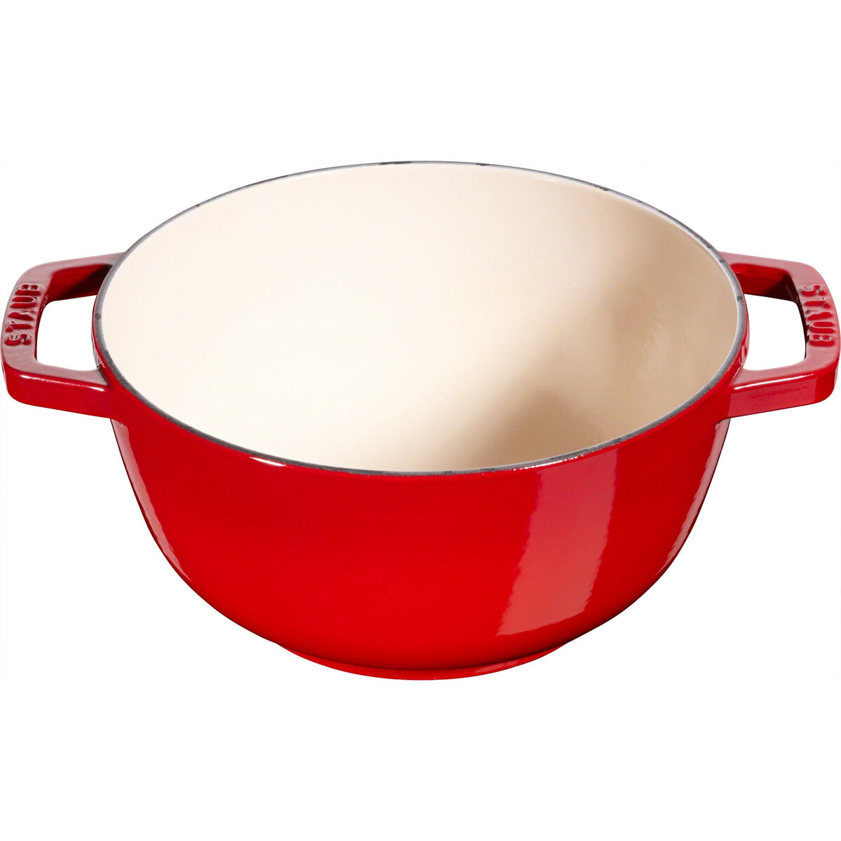 Fondue Sett 18 cm Rød med Creme Innside
