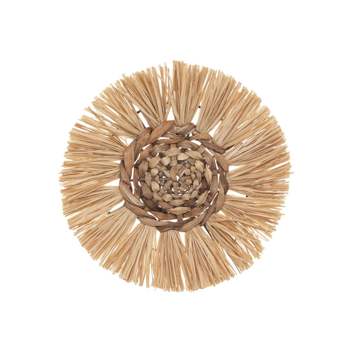 DECO MURALE RAPHIA X3 PIECES 25CM 30CM 36CM