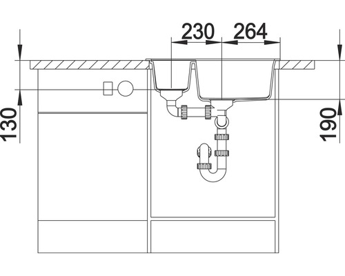 Blanco METRA 6 spoelbak, 615 x 500 mm, antraciet, 516165