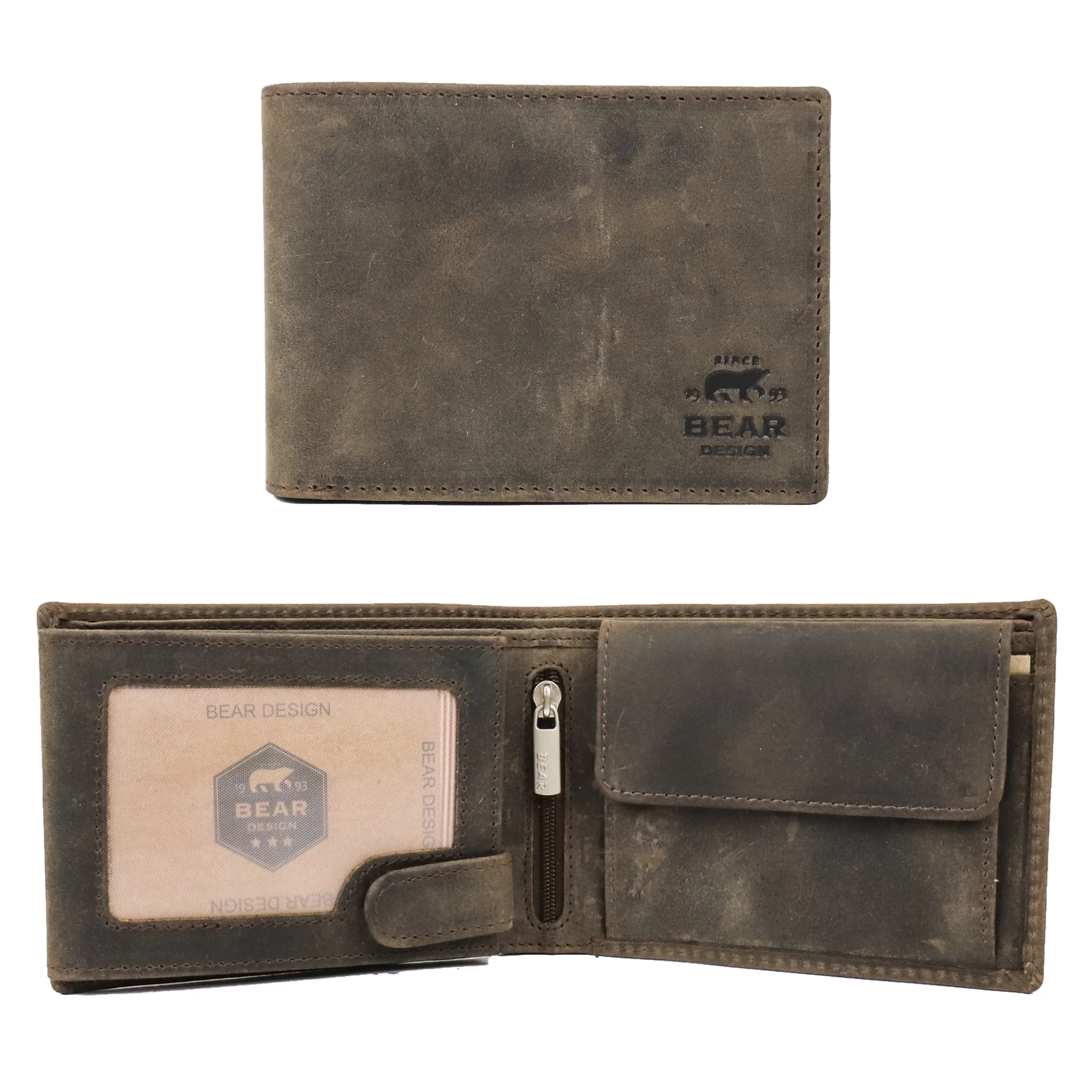 Bear Design Dark Nature Portemonnee Billfold Jan Bruin HD7254