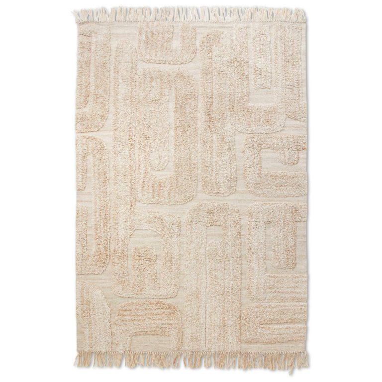 HKliving Tufted vloerkleed 160x230 Limestone