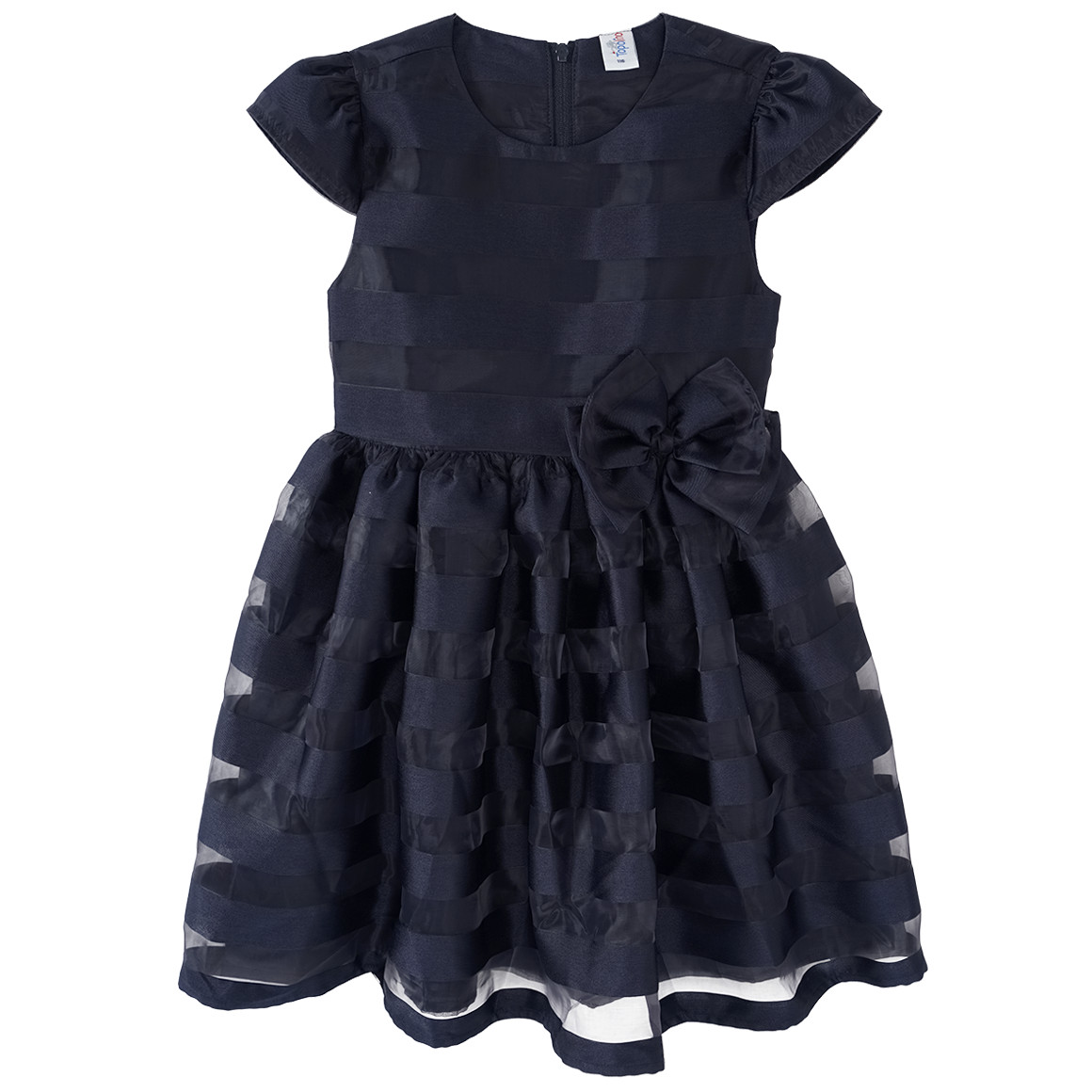 Topolino Festliches Mädchen Kleid mit Streifen dunkelblau