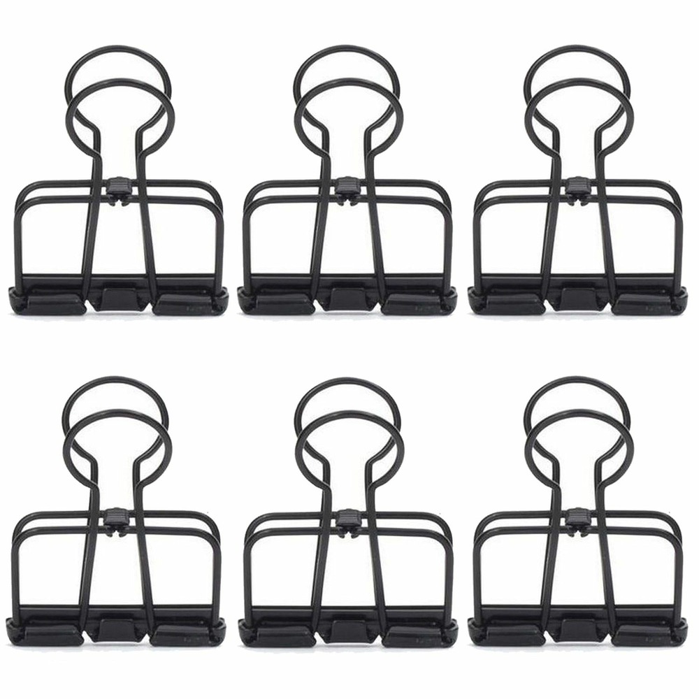 36 pinces double-clip noires 4 cm