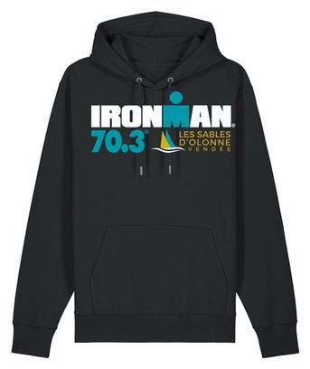 Sweat à Capuche Ironman 70.3 Les Sables D'Olonne Noir