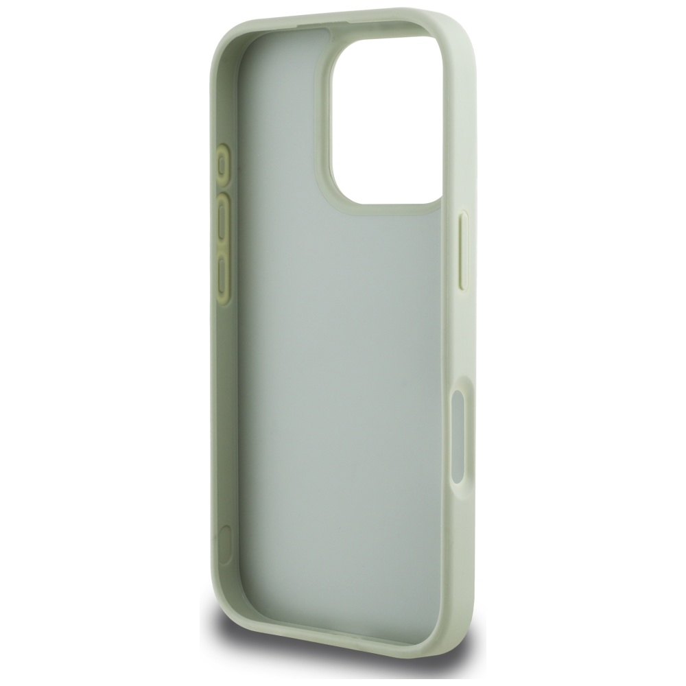 iPhone 16 Pro Leder Hardcase Hülle Grained 4G Big Metal Logo (GUHCP16LPGT4MBN) - Türkis