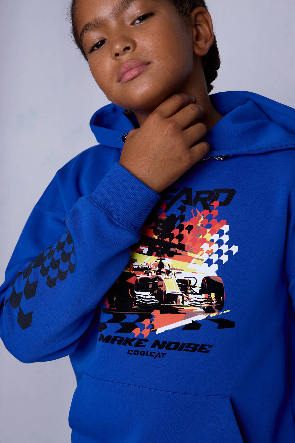 Coolcat Hoodie Nils met Formula 1 Car Print