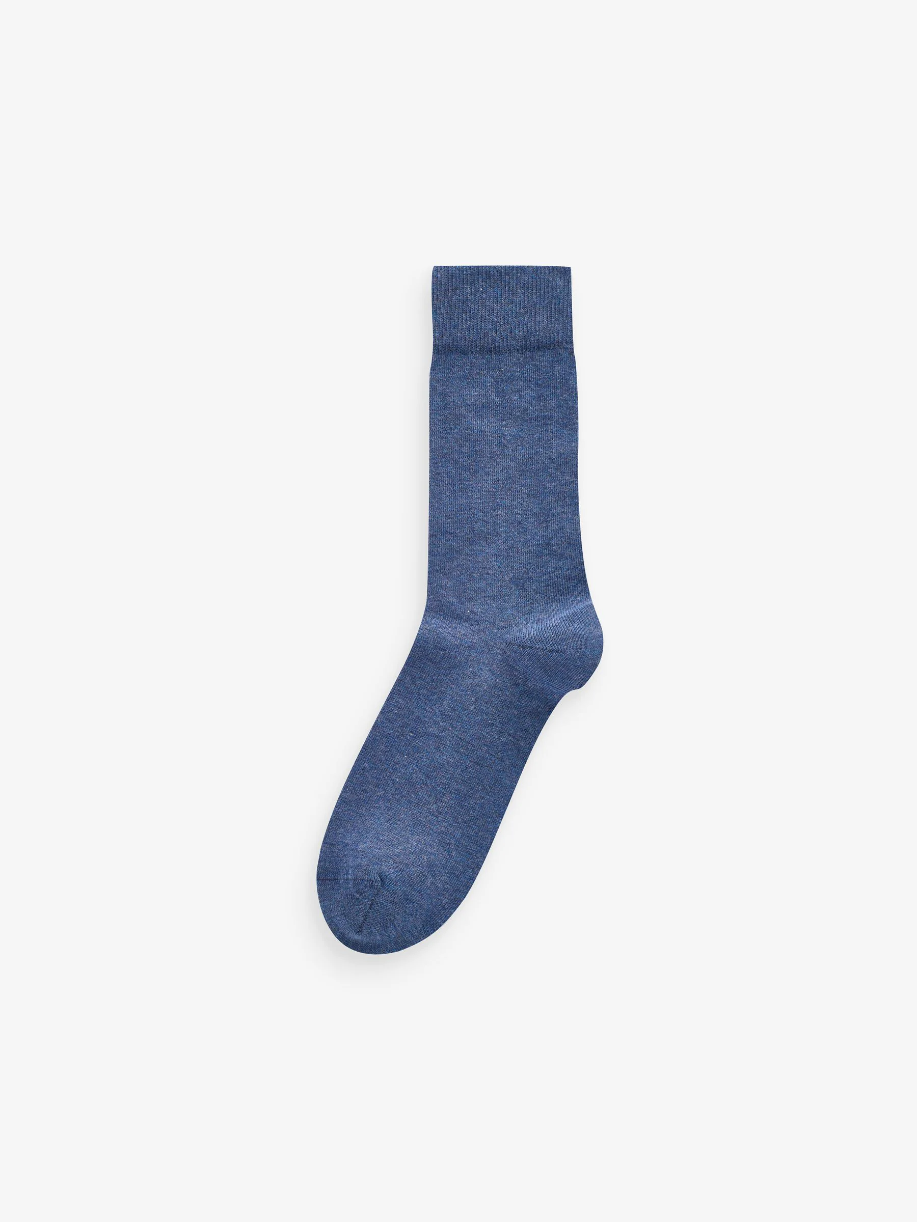 Marineblauw/grijs met motief - Verpakking van 12 - Herensokken met hoog katoengehalte