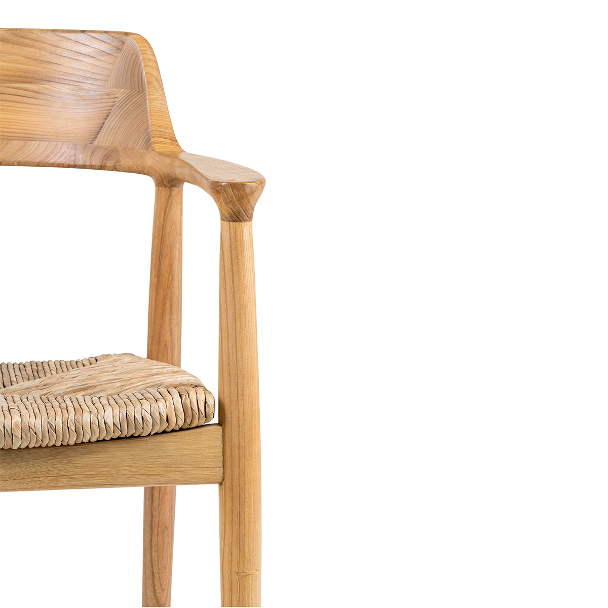 Eetkamerstoel Yorick met rotan zitting Naturel