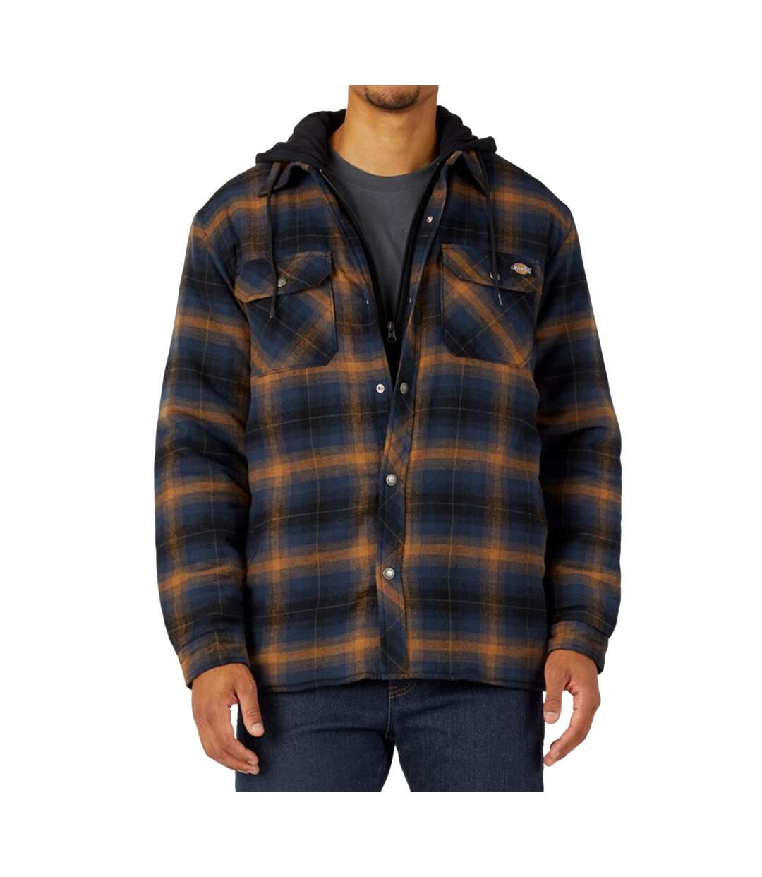 Veste Marine/Marron Homme Dickies Fleece Hood Flan