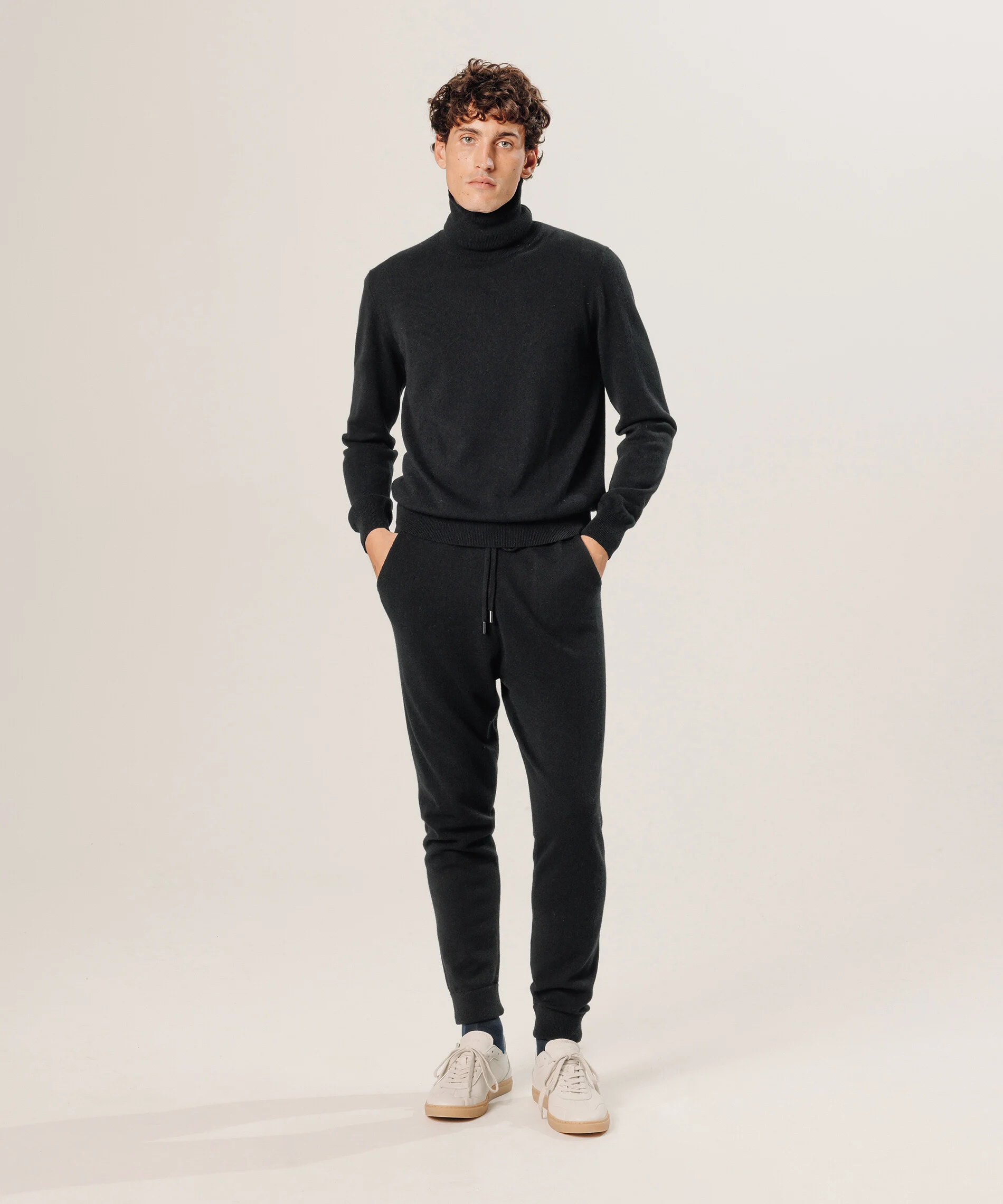 Pantalon jogging en cachemire | Noir