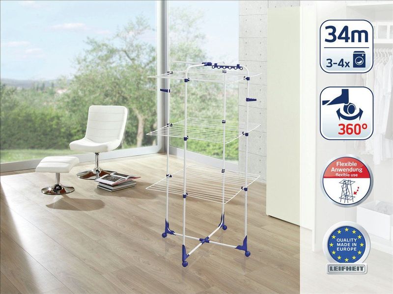 Leifheit - Classic Tower 340 - Droogrek - Wit - Metaal