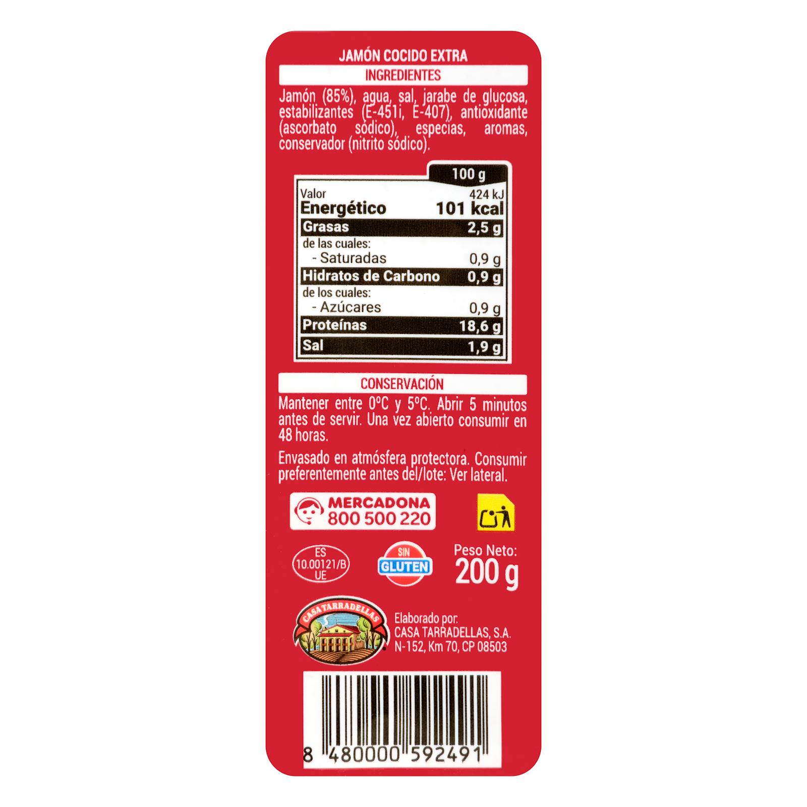 Tranches de jambon extra-cuit Hacendado
