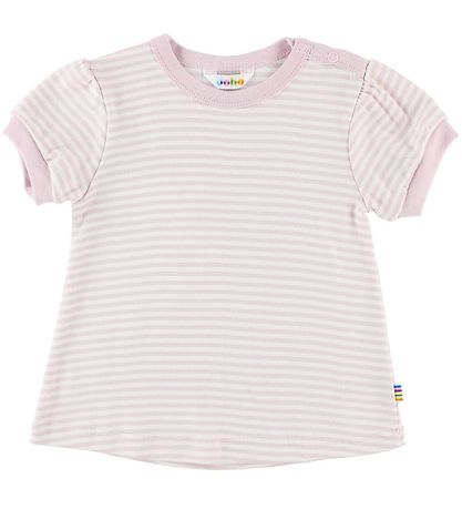 Joha T-Shirt - Rosa/Elfenbein Streifen
