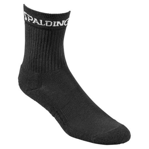 Meias de cano médio (3 pares em PU) pretas Spalding