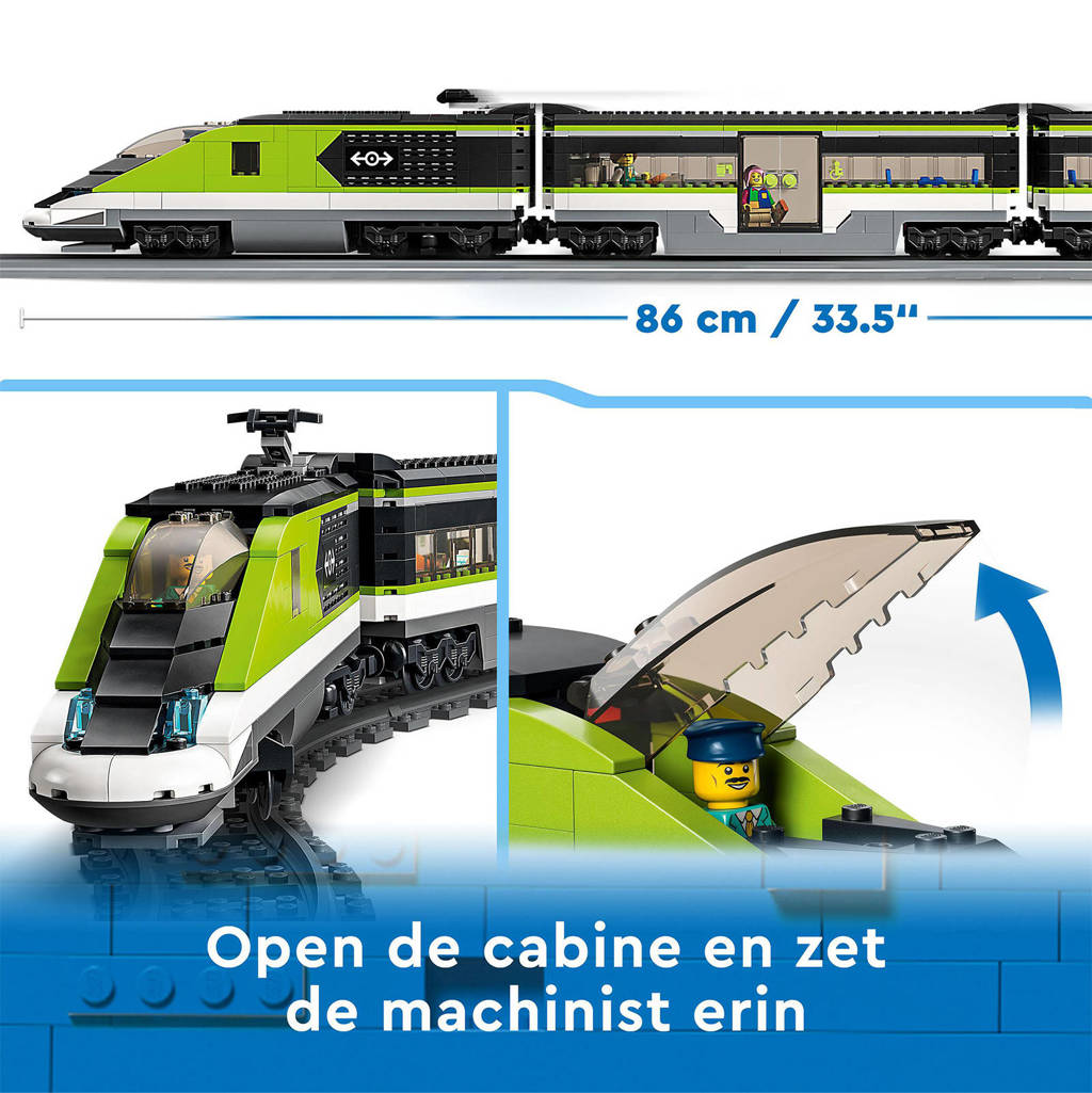 Onze zoon gaat dit helemaal geweldig vinden!Trains Passagierssneltrein Bestuurbare Trein Speelgoed 60337