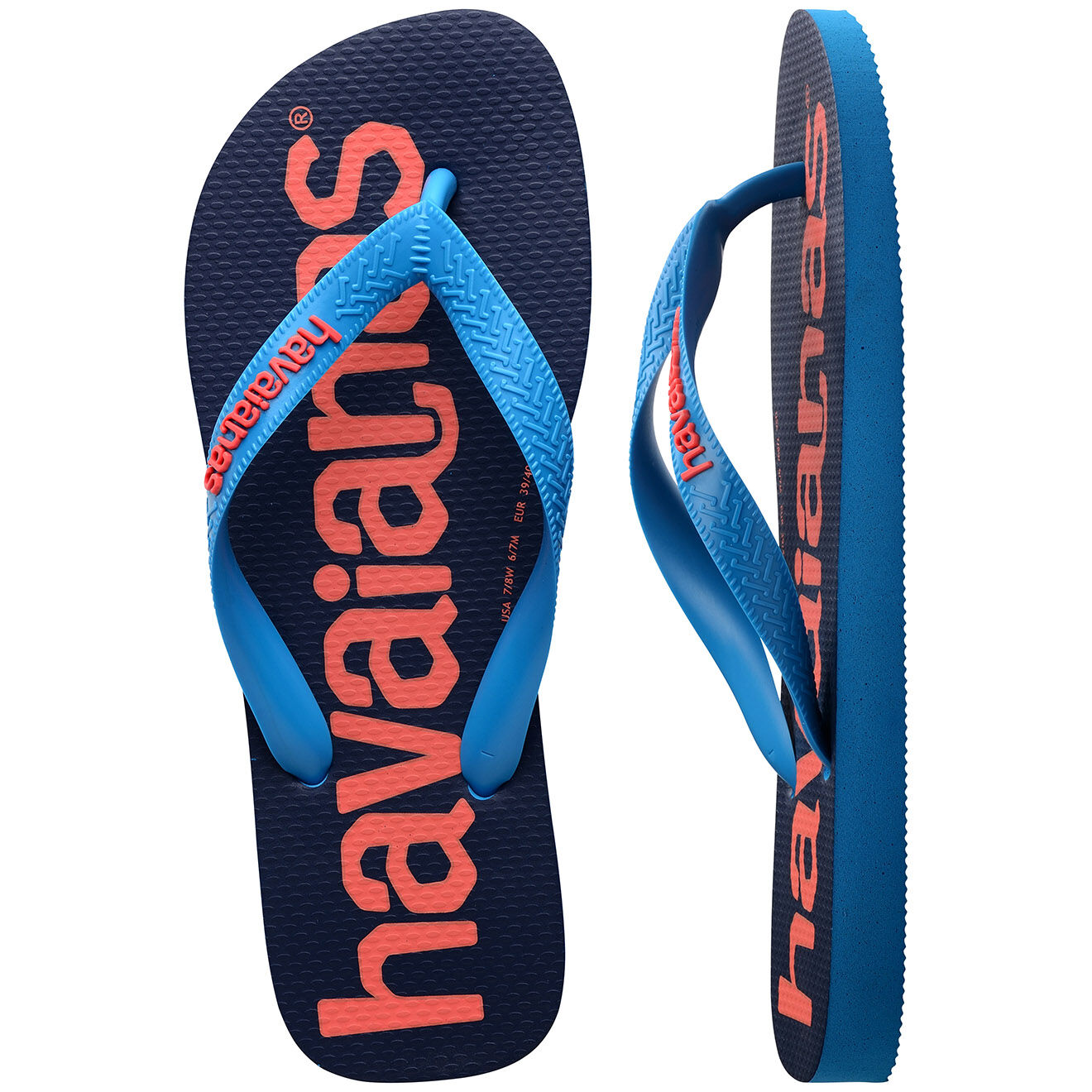 Havaianas Tongs Top Logomania 2 bleu/rouge