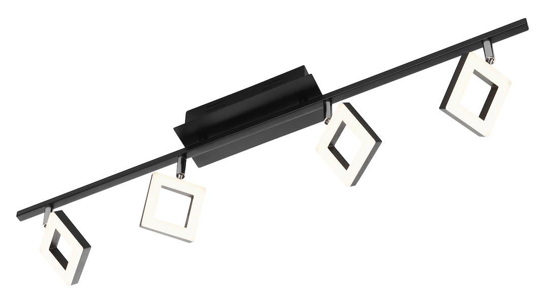casaNOVA LED Deckenlampe mit 4 Spots REAL II schwarz